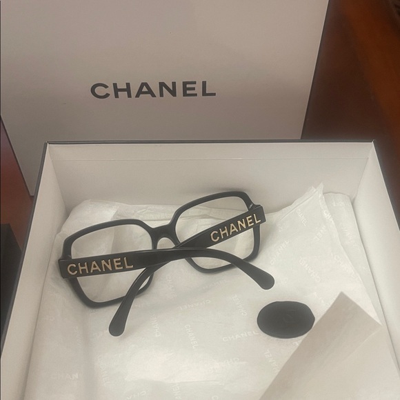 CHANEL Black and Gold Glasses (Authentic) - Picture 2 of 9